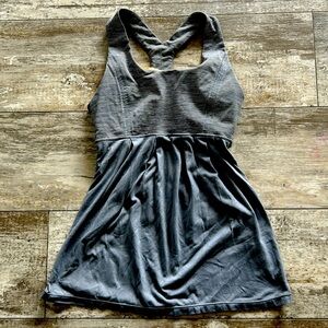 Lululemon Grey Racerback Workout Tank Top with Built In Bra